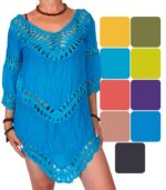 Blusa crochet mangas 3/4 - Imagen 3