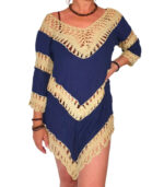 Blusa de crochet bicolor