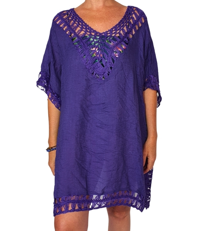 BC05-C1 Blusa crochet mariposas - Imagen 1