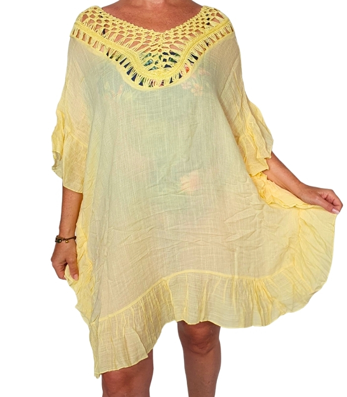 BC05V-C7 Blusa crochet mariposas volantes - Imagen 1