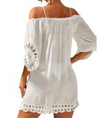 Blusa viscosa crochet en mangas - Imagen 4