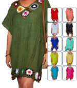 Blusa crochet multicolor con picos - Imagen 4