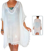 Blusón con encaje y cordón