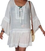 Blusón con faldón y mangas acampanadas - Imagen 3