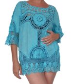 Blusa calada con mangas 3/4 colores - Imagen 5