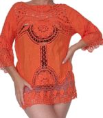 Blusa calada con mangas 3/4 colores - Imagen 4