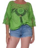 Blusa calada con mangas 3/4 colores - Imagen 2