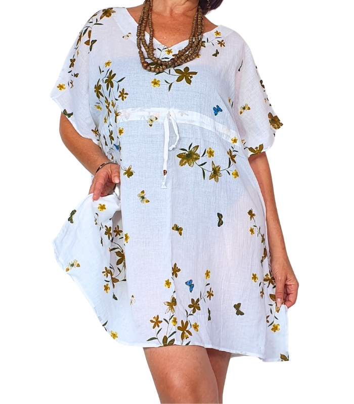 BLU04-Modelo Blusa algodón cordón - Imagen 1