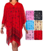 Blusa poncho de gasa - Imagen 6