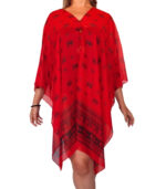 Blusa poncho de gasa - Imagen 7