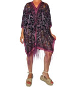 Blusa poncho de brillo con flecos - Imagen 2
