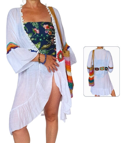 Cardigan crochet mosaico