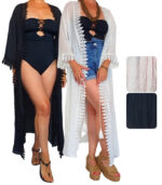 Cardigan crochet rivete con encaje - Imagen 3