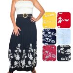 Falda bordada con elástico en la cintura - FLV02-E1, ½ Paquetes