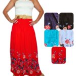 Falda bordada con elástico en la cintura - FLV02-E2, ½ Paquetes