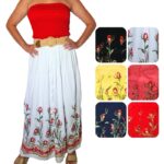 Falda bordada con elástico en la cintura - FLV02-E3, ½ Paquetes