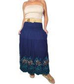 Falda bordada con elástico en la cintura - Imagen 2