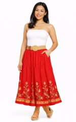 Falda bordada con elástico en la cintura - Imagen 5