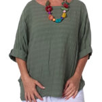 Blusa manga corta  lisa - ITB7264-C2