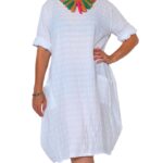 Vestido liso con bolsillo - ITV7278-C06