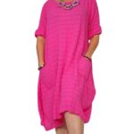 Vestido liso con bolsillo - ITV7278-C08