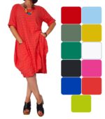 Vestido liso con bolsillo - Imagen 3