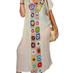 Caftán con crochet - Beige