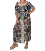 Caftán crochet con encaje