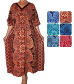 Caftán largo elastizado en cintura - Imagen 3