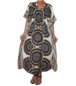 Caftán largo elastizado en cintura - Imagen 2