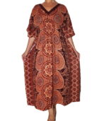 Caftán largo elastizado en cintura