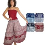 Pantalón campana largo 3/4 con cintura de nido de abeja - PANT09-E2, ½ Paquetes