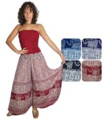 Pantalón campana largo 3/4 con cintura de nido de abeja - Imagen 3