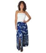 Pantalón largo de capas de atar en cintura