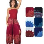 Pantalón largo de capas de atar en cintura - PANT11-E4, ½ Paquetes