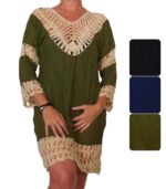 Vestido crochet bicolor - Imagen 2