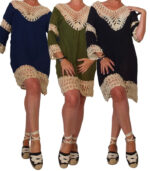 Vestido crochet bicolor - Imagen 3