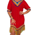 Vestido crochet flecos colores - VC08-C4