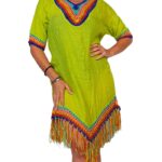 Vestido crochet flecos colores - VC08-C9
