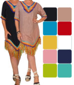Vestido crochet flecos colores - Imagen 3