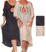 Vestido crochet largo asimétrico - Imagen 3