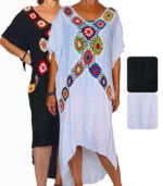 Vestido crochet asimétrico mosaico - Imagen 3