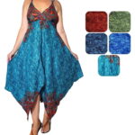 Vestido de copas y acabados en picos - VE01-E2, ½ Paquetes