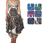 Vestido de copas y acabados en picos - VE01-E3, ½ Paquetes