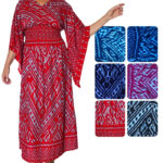 Vestido largo con manga murciélago - VEL02-E3, ½ Paquetes