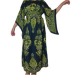 Vestido largo con manga murciélago
