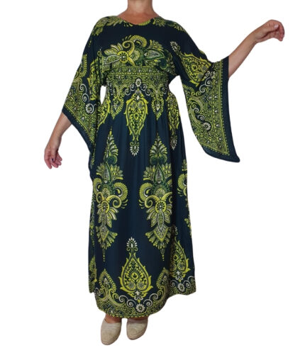 Vestido largo con manga murciélago