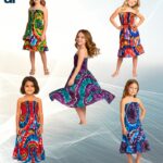Vestidos plisados para niña - VNC01-E5, ½ Paquetes