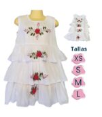 Vestido de niña bordado sin mangas - Imagen 2