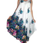Vestido pico veteado